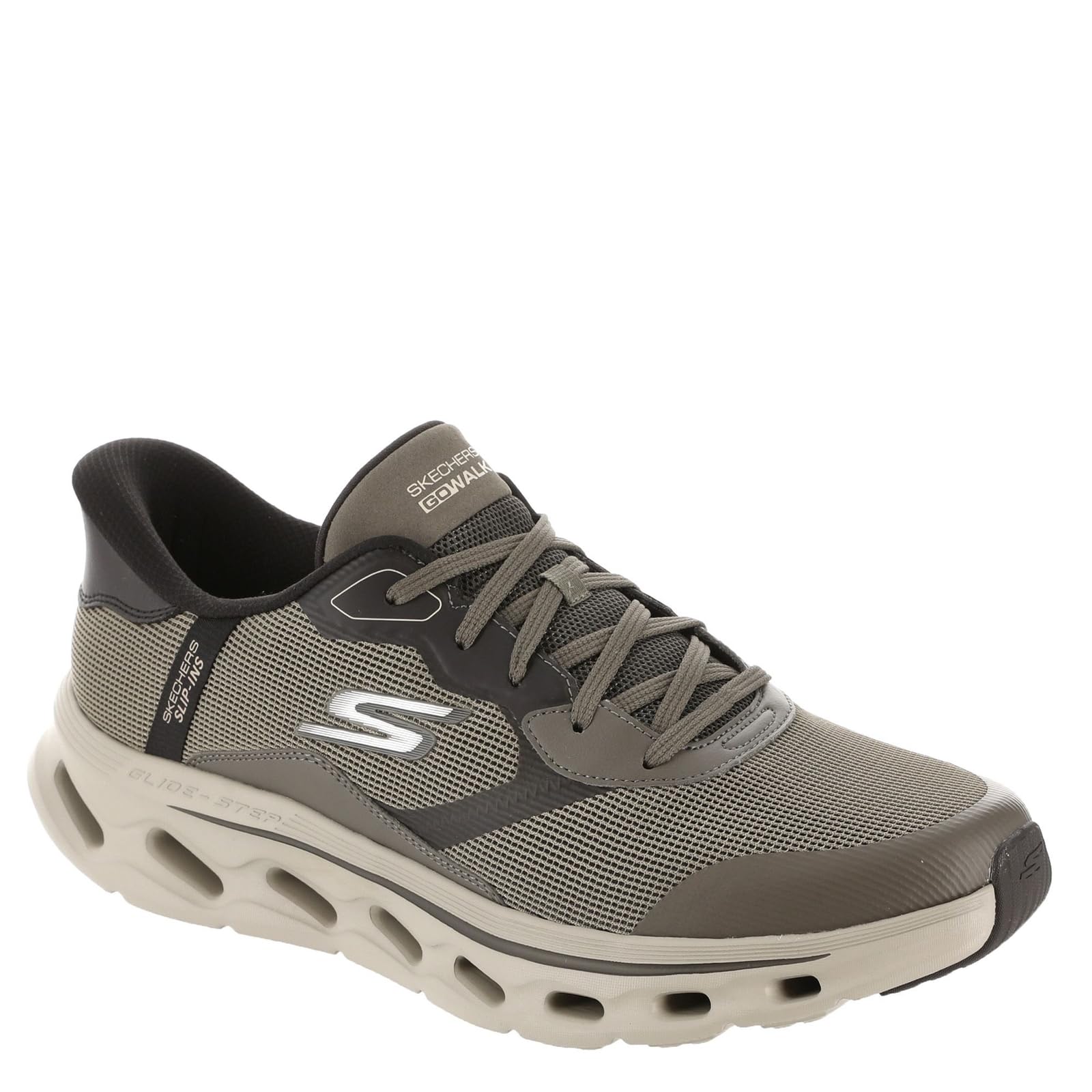 Skechers Men's Hands Free Slip-ins Go Walk Glide-Step 2.0 - Zac Sneaker, Dark Taupe, 9