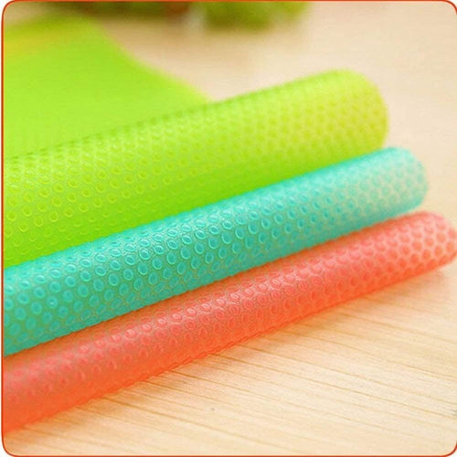 Aiosscd 7 PCS Shelf Mats Refrigerator Liners Washable Refrigerator Pads Fridge Mats Drawer Placemats Home Kitchen Gadgets Accessories Organization for Top Freezer(2green+2pink+3blue)