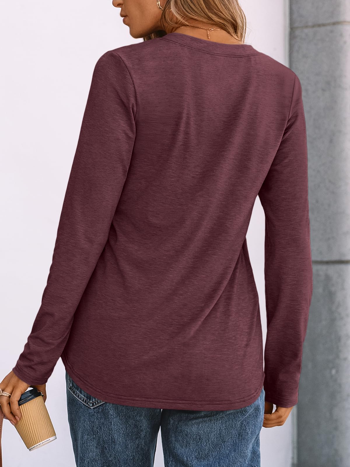 AUTOMET Women's Long Sleeve Shirts 2026 Fall Outfits Dressy Casual Tops