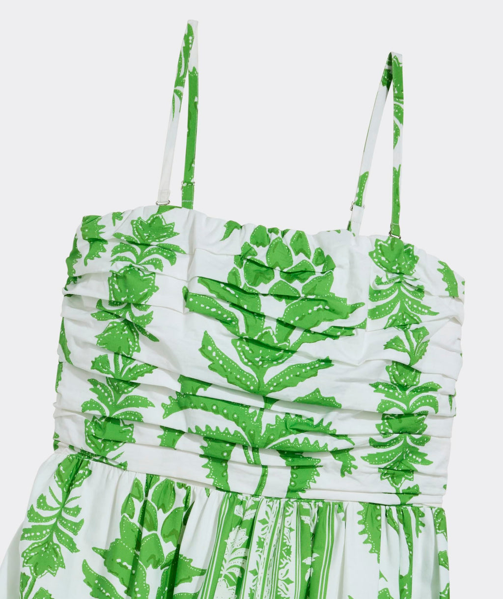 vineyard vines Katama Midi Dress, Pineapple Palm Print, L