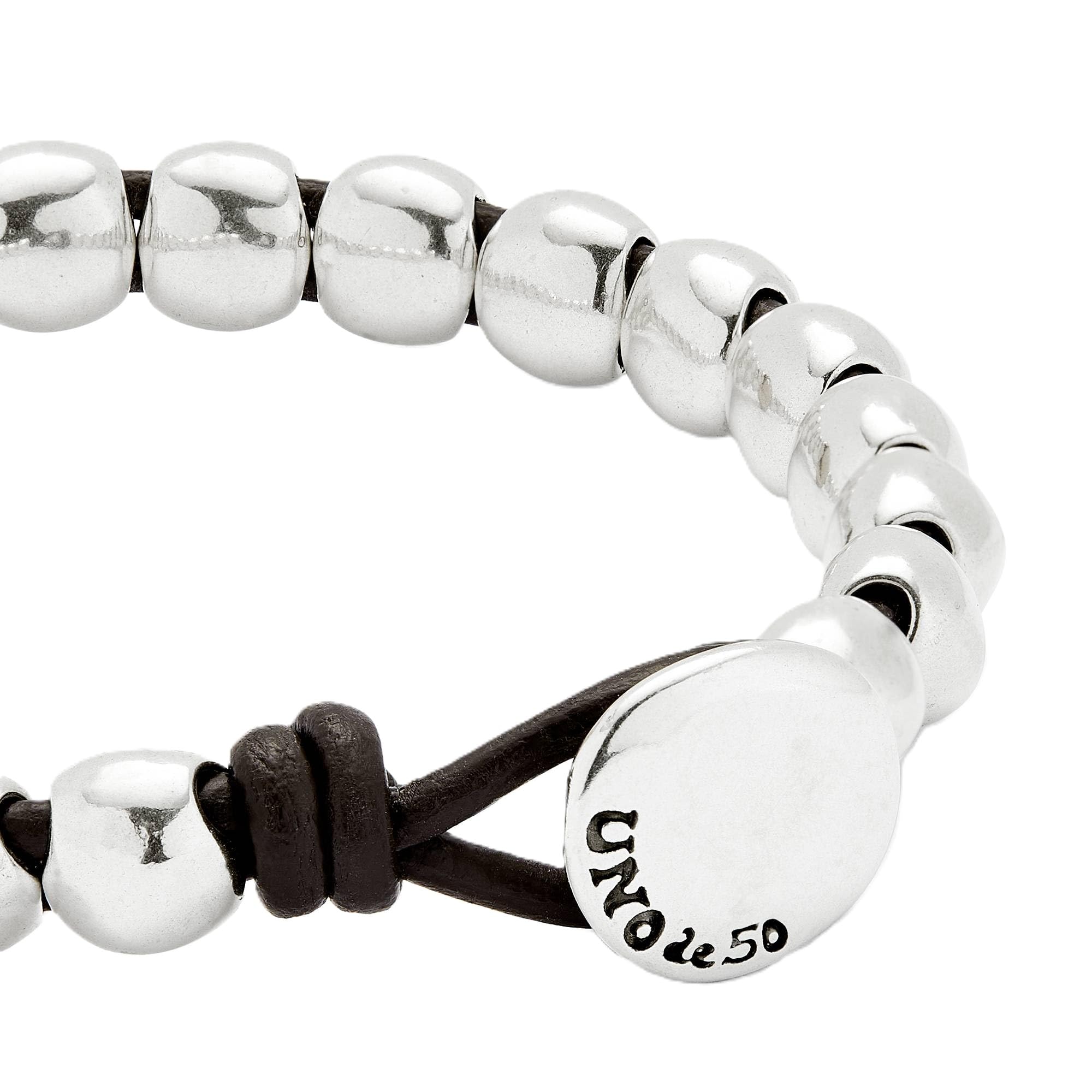 Uno de 50 SER INTREPIDA Sterling Silver and 18K Gold-Plated Beaded Bracelet, 7", Handmade in Spain
