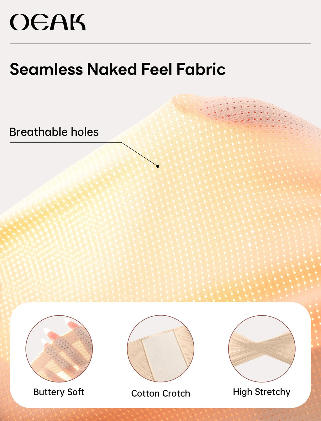 OEAK Tummy Control Shapewear for Women Seamless Girdle High Waisted Body Shaper Underwear Panty Smooth Under Dress Shapewear Nude Shorts M