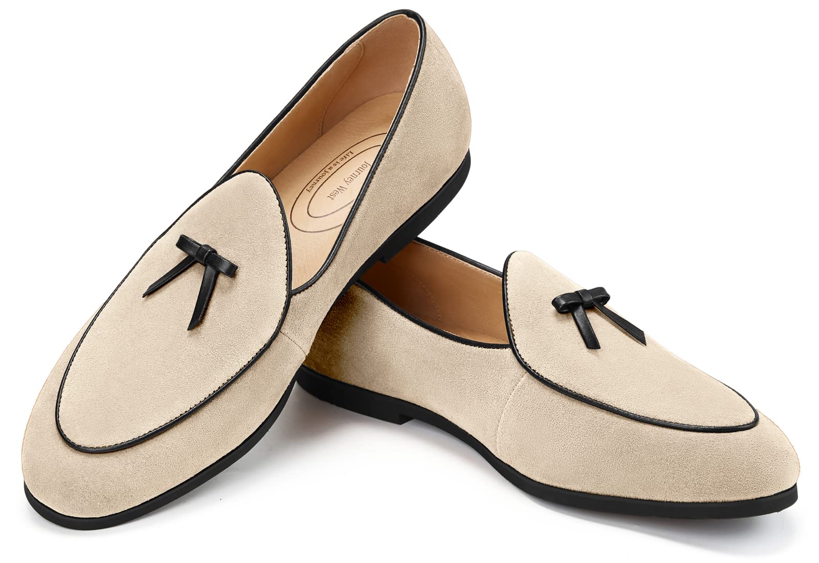 Journey West Men's Vintage Loafers for Men Belgian Loafers US 10.5