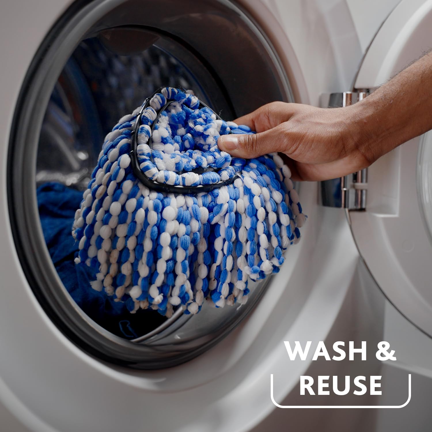 O-Cedar RinseClean Spin Mop & Bucket System | Clean with Water | Removes 99% of Bacteria Plastic
