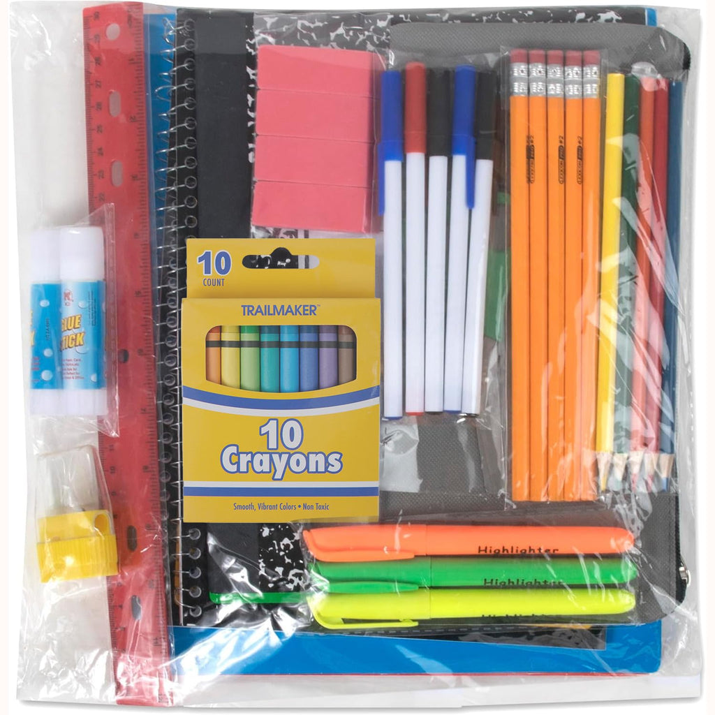 Trail maker School Supplies Kit 45 Piece Grades K-12