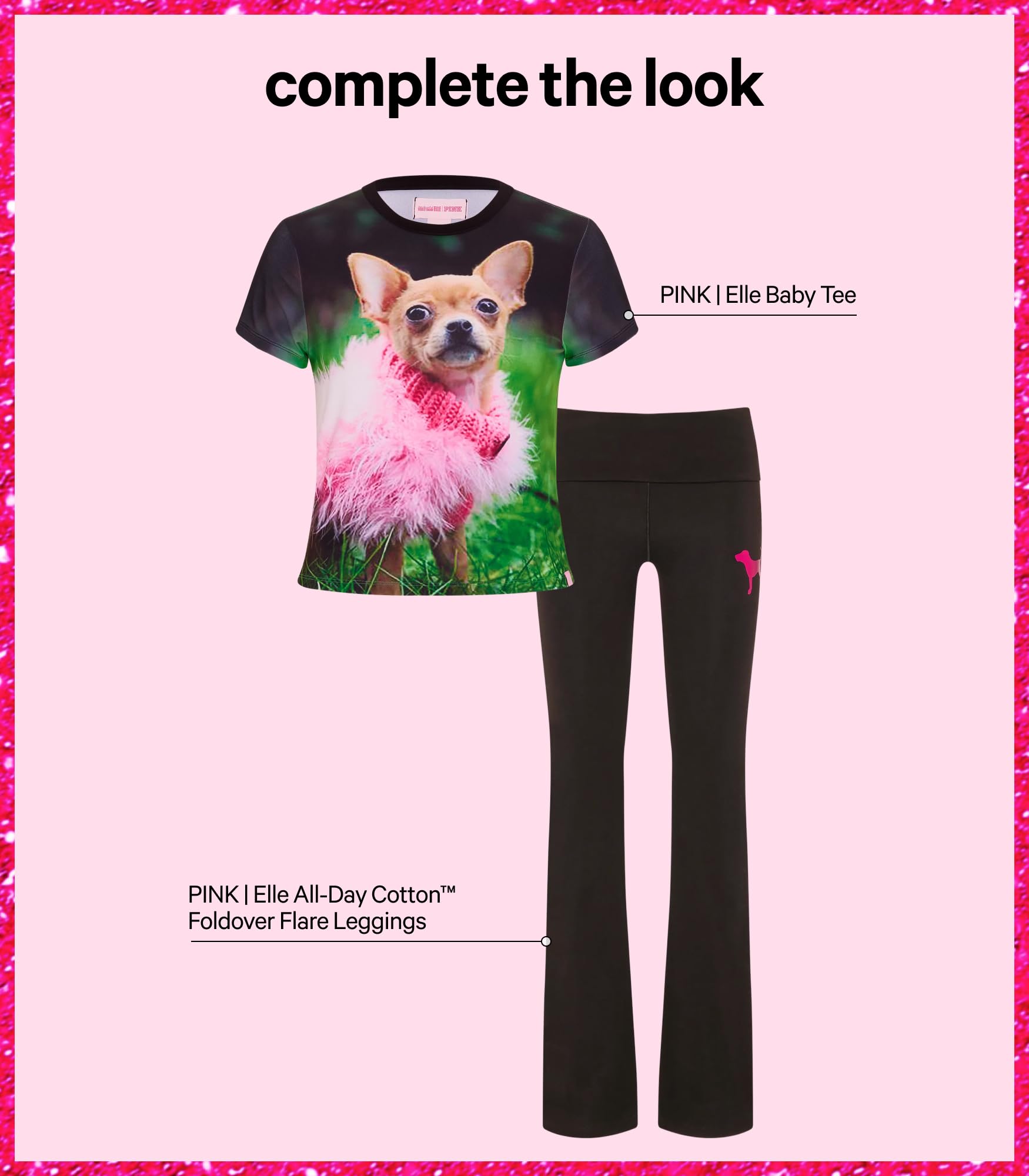 Victoria's Secret Pink | Elle Baby Tee, Bruiser Black, M