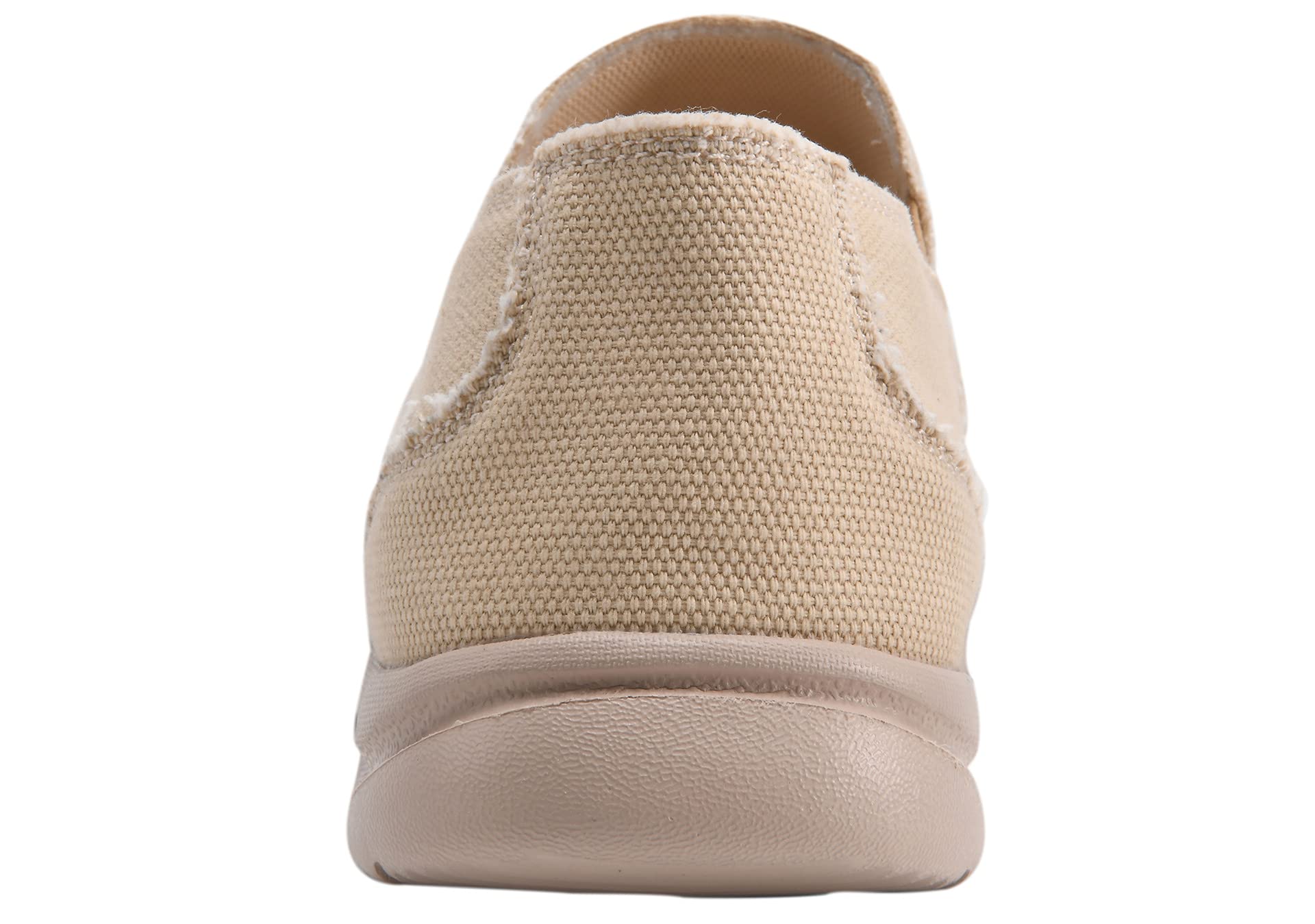 Canven Mens Canvas Slip On Loafers Deck Shoes Walking Lightweight Causal Slip-ons (Light Khaki, EU 45/US 11)