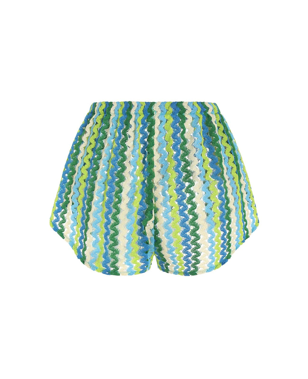 ZAFUL Bikini Cover Ups for Women Beach Crochet Swimsuit Cute Boho High Waisted Drawstring Flowy Swim Bottom,Blue Green,M