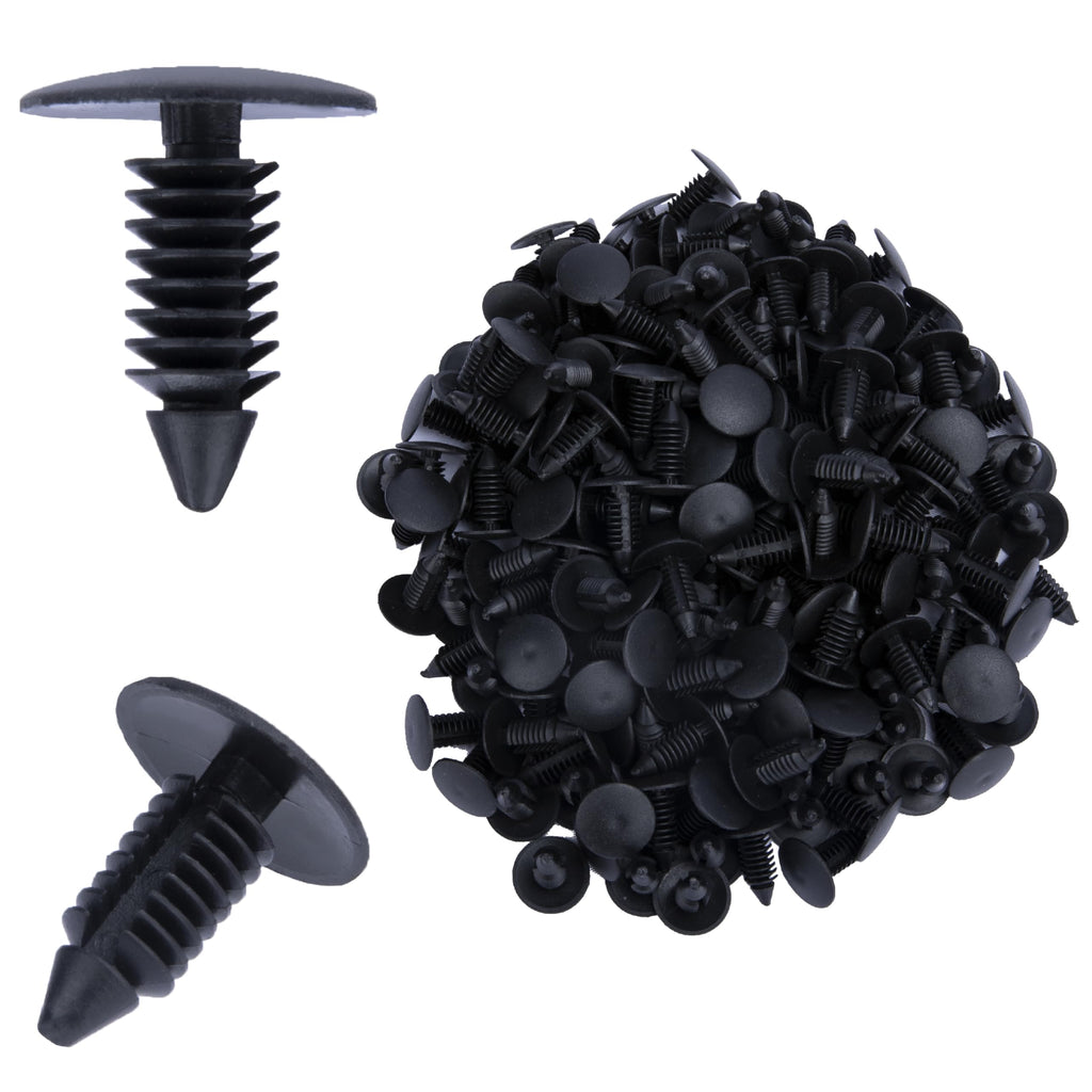 200 PCS Car Plastic Trim Boot Rivets Push Clip Fastener, 8mm Plastic Fender Clips Push Pins, Retainer Clips Automotive Fits for GM 1605396, 1595864 for Chrysler 6030441 for Ford 388577S, W705589-S300