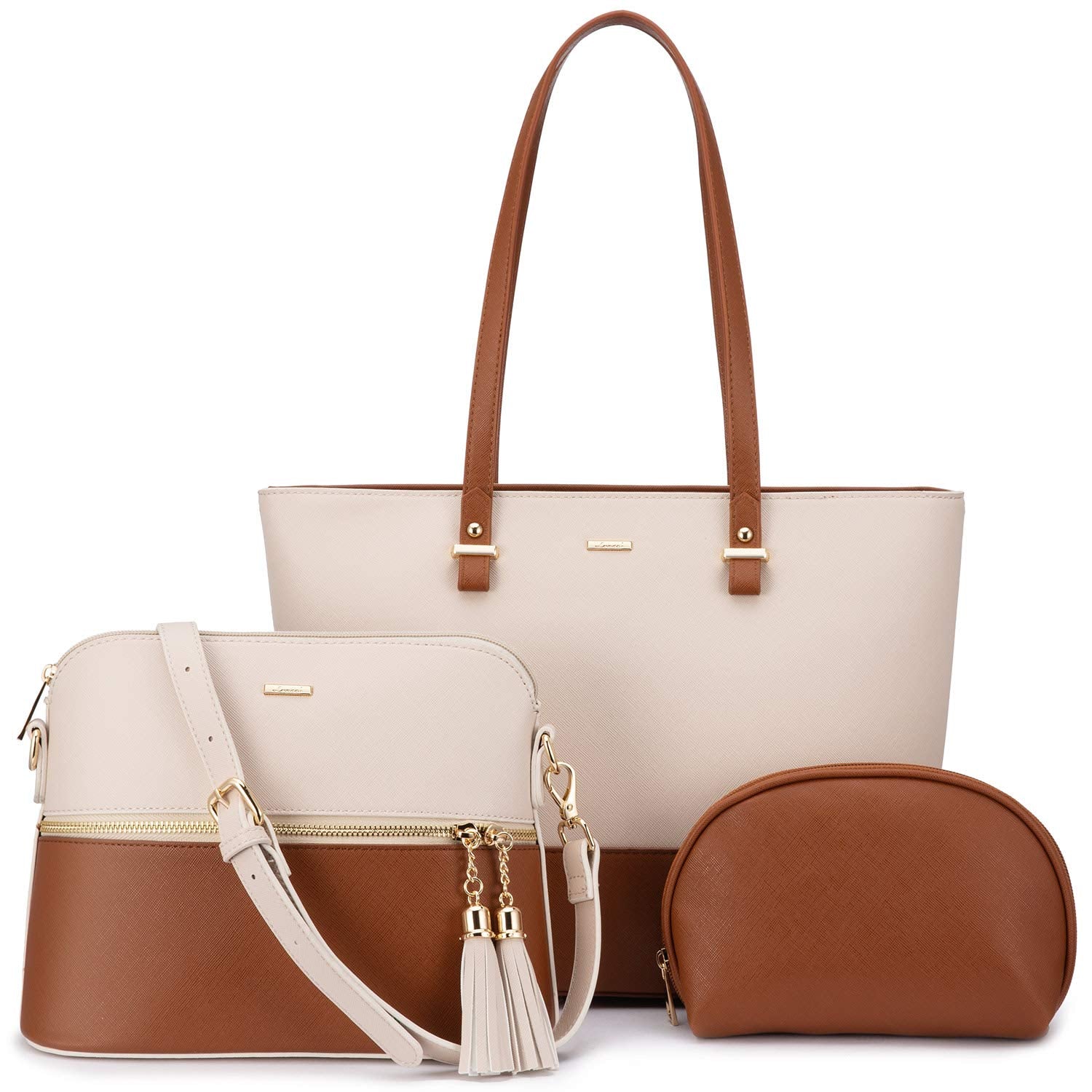 Handbags for Women Shoulder Bags Tote Satchel Hobo 3pcs Purse Set