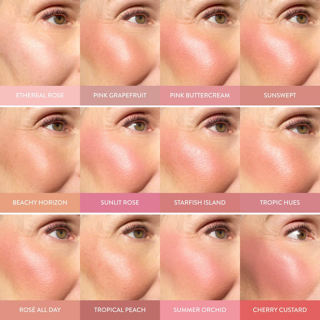 LAURA GELLER NEW YORK Baked Blush-n-Brighten Marbleized Blush + Angled Brush, Ethereal Rose
