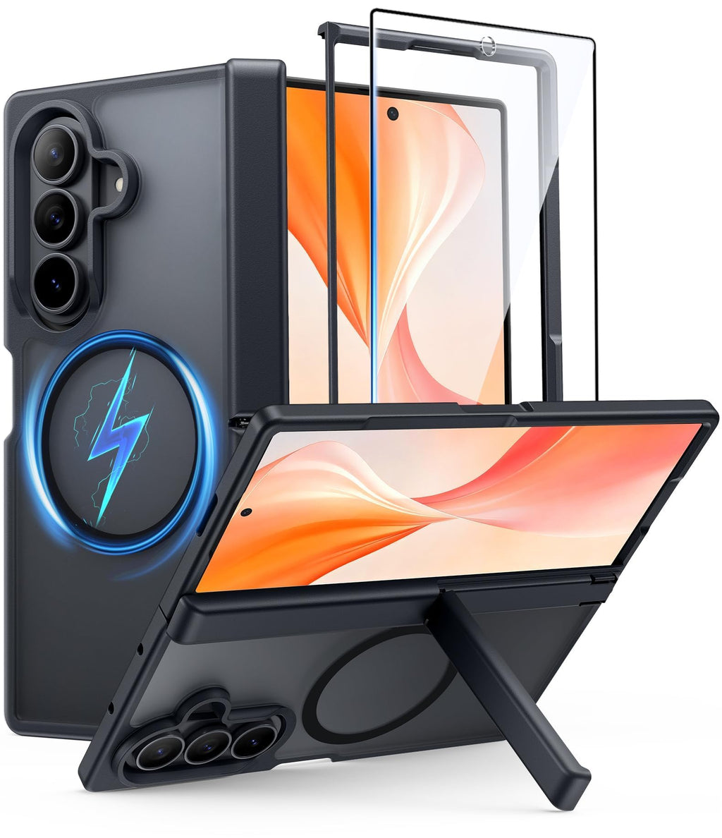 FNTCASE for Z Fold 8 Ultra/Z Fold 7 Case: with Kickstand Hinge Protection