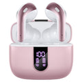 TAGRY Bluetooth Headphones True Wireless Earbuds 60H Playback LED Power Display Earphones with Wireless Charging Case IPX5 Waterproof in-Ear Ear buds with Mic for TV Smart Phone Laptop Computer Sports