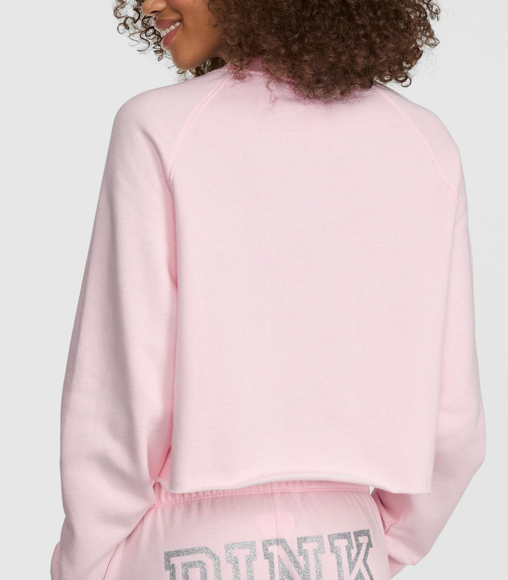 Victoria's Secret PINK | Elle Campus Fleece™ Cropped Crew Sweatshirt, Pink Tulip, M