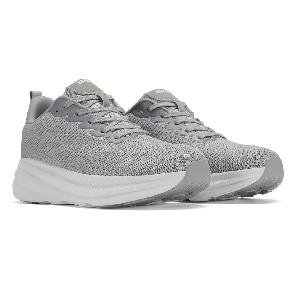 VAMJAM Mens Running Shoes Fashion Sneakers Non Slip Walking Shoes Comfortable Tennis Cushion Athletic Shoes for Men Lightgrey Size 11