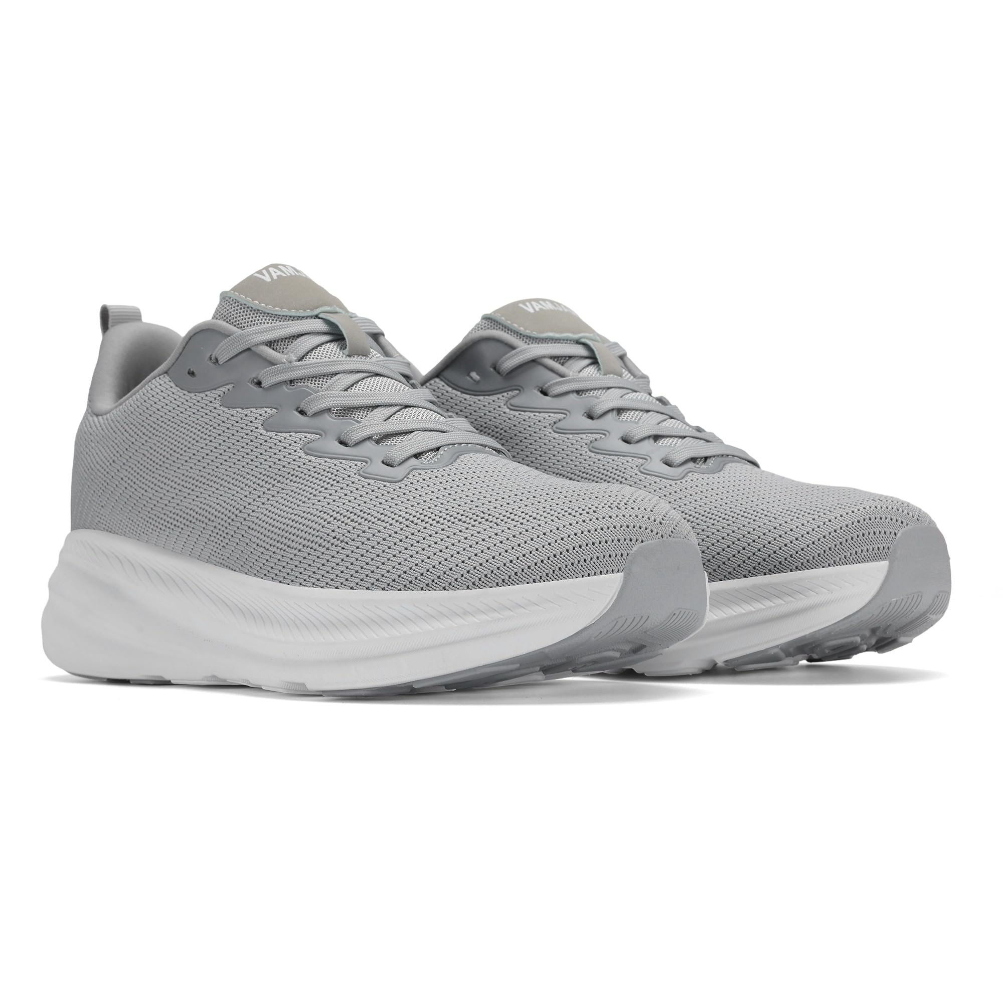 VAMJAM Mens Running Shoes Fashion Sneakers Non Slip Walking Shoes Comfortable Tennis Cushion Athletic Shoes for Men Lightgrey Size 11
