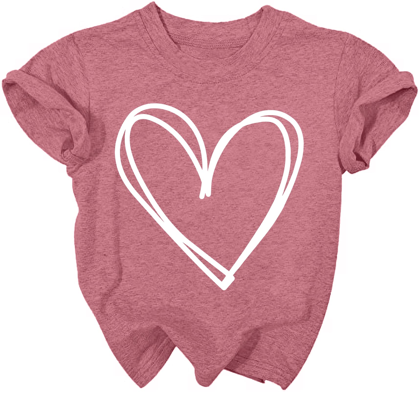 Toddler Valentine's Day Shirts Boys Girls Love Heart Graphic T-Shirt Valentine Short Sleeve Tee Tops