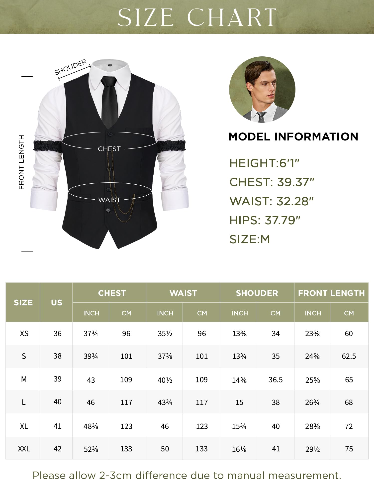YESSA 1920s Mens Costume,1920 Mens Outfit,Roaring 20s Costumes for Men,1920s Hat Vest Pocket Watch Suspenders Tie