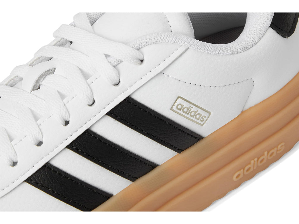 Adidas Unisex-Kid's VL Court Bold, White/Black/Wonder Beige, 4