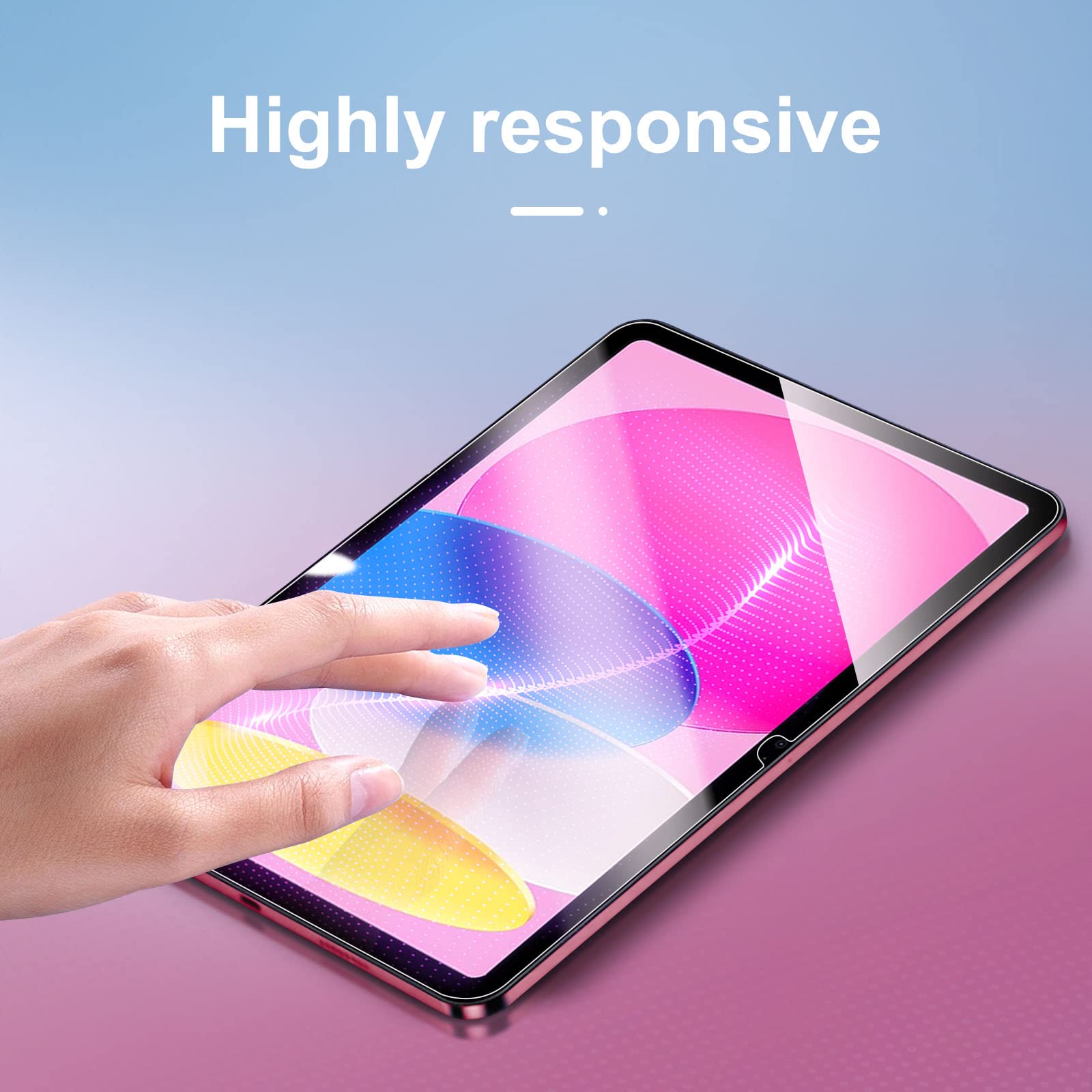NEW'C 2 Pack Designed for iPad (A16) 11th Generation 2025, iPad 10th Generation 10.9 inches 2022 Screen Protector Tempered Glass, Bubble Free, Ultra Resistant (Easy Installation Frame)