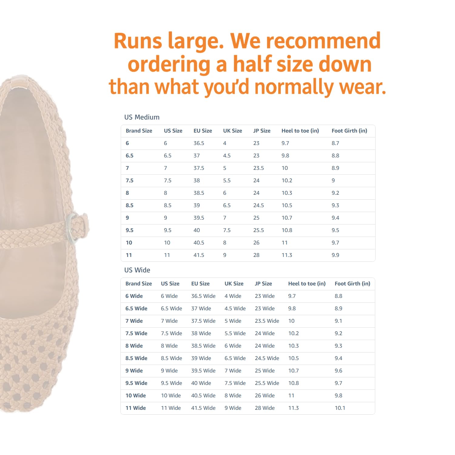 CUSHIONAIRE Weston Hand Woven Mary Jane Flats for Women, Comfortable Dressy Ballet Flats with Braided Adjustable Buckle and Memory Foam Cushioning, Cognac 8.5