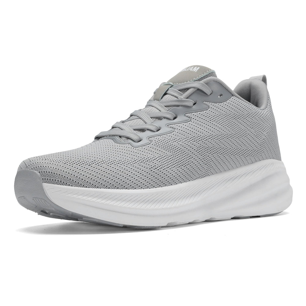 VAMJAM Mens Running Shoes Fashion Sneakers Non Slip Walking Shoes Comfortable Tennis Cushion Athletic Shoes for Men Lightgrey Size 11