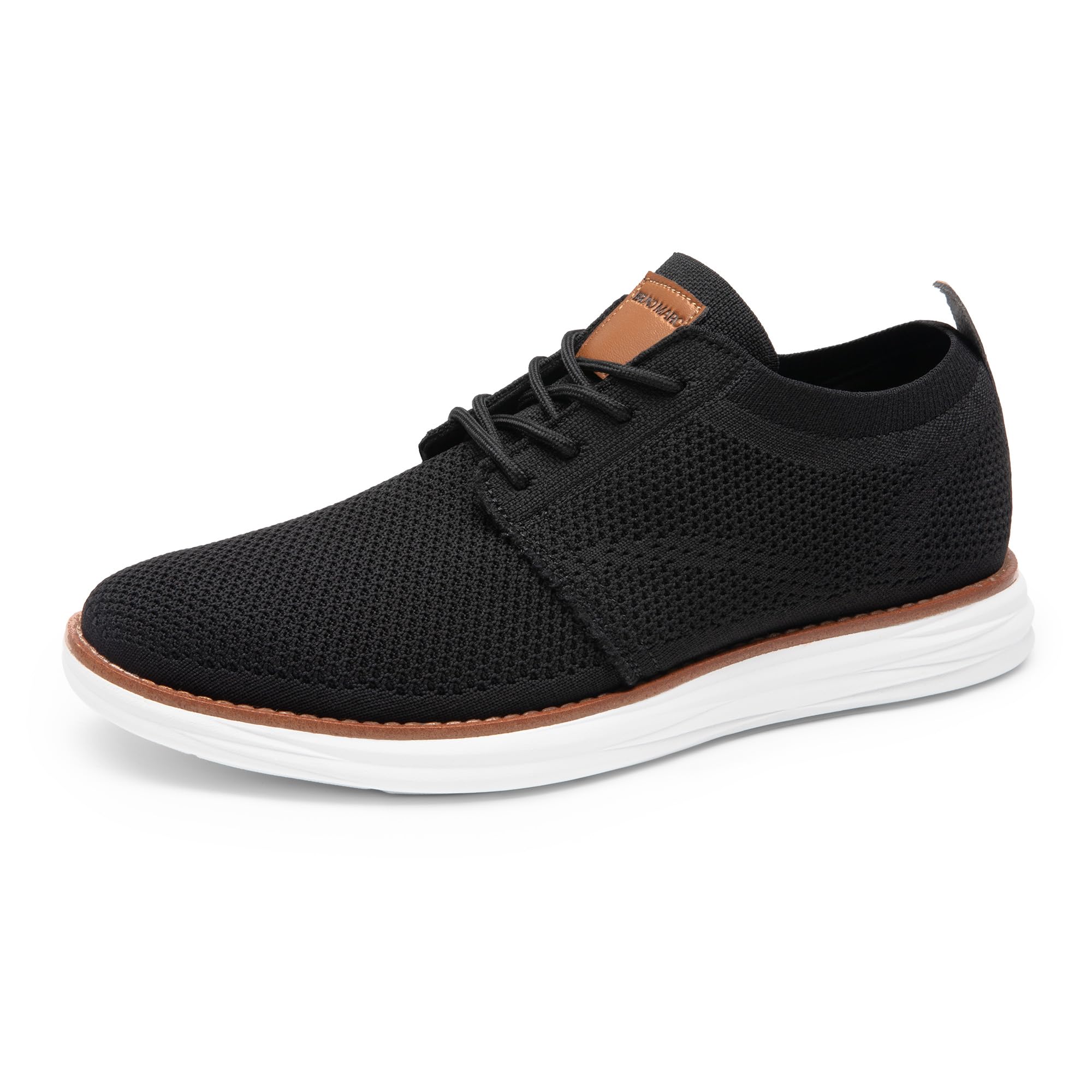 Bruno Marc Men's KnitFlex Breeze Mesh Sneakers Oxfords Lace-Up Lightweight Casual Walking Shoes,Size 11,Black,GRAND-01