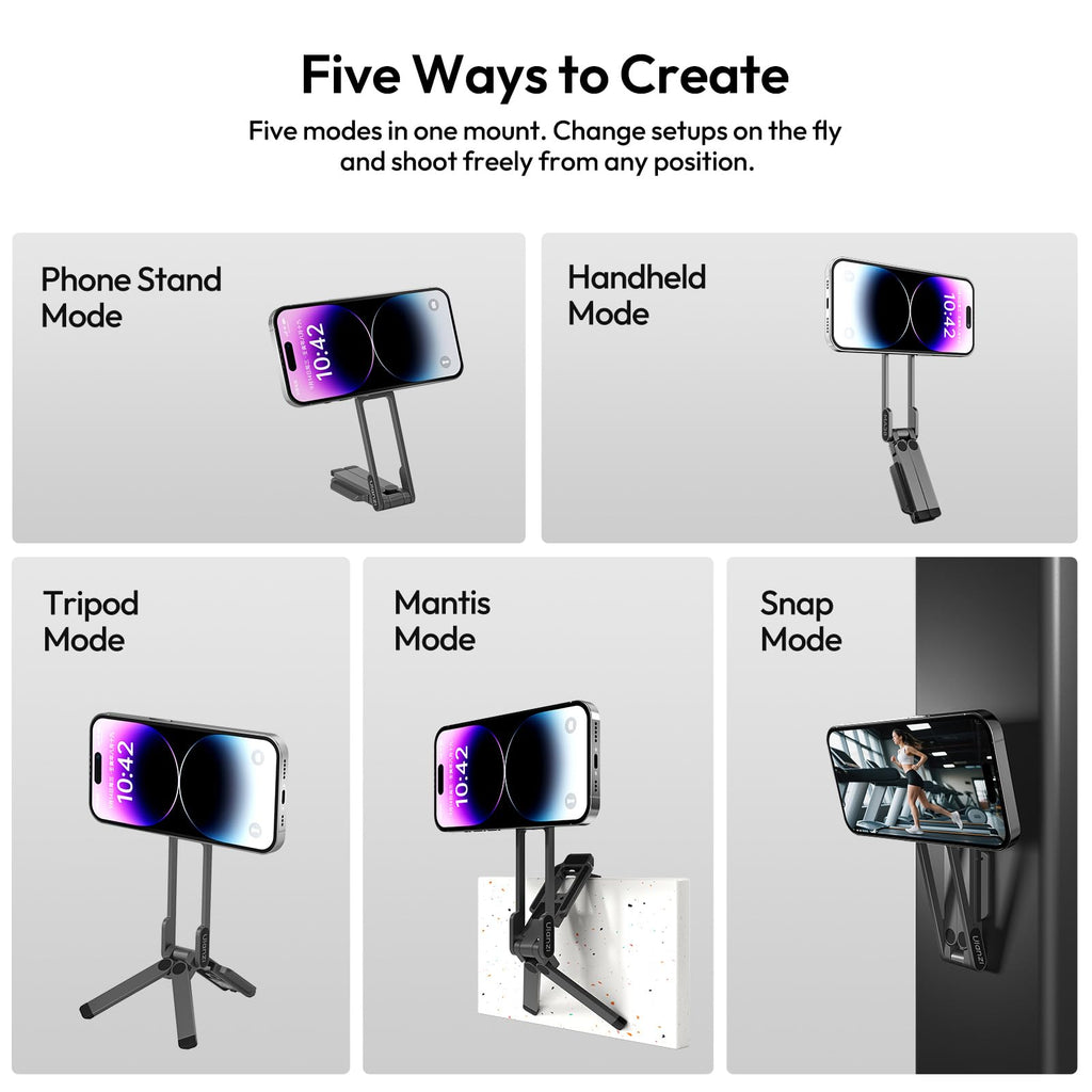 ULANZI MA38 Magnetic Phone Tripod for iPhone 18 Pro, Aluminum Phone Holder