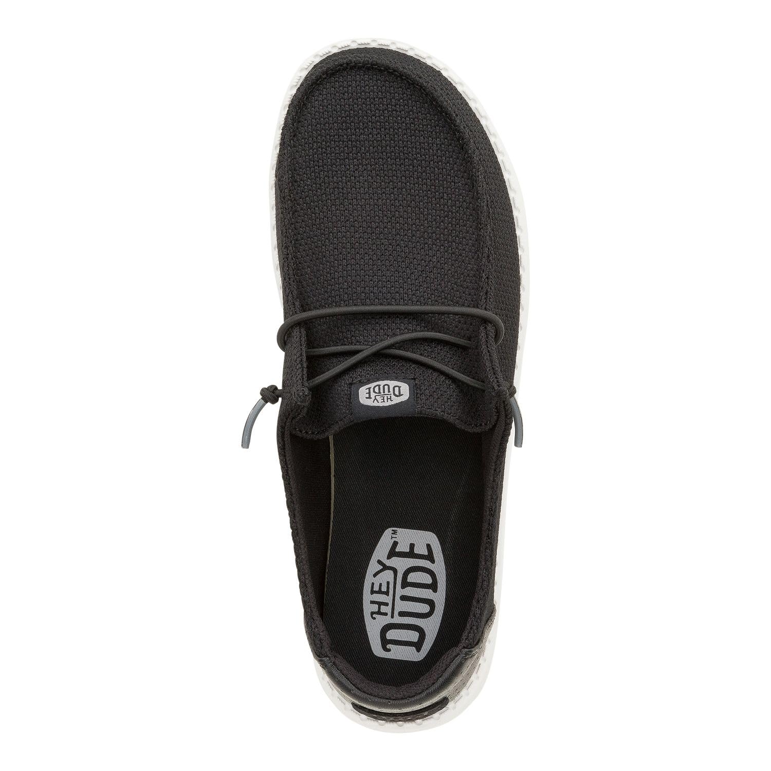 HEYDUDE Women's Wendy Hex Black Size 8 | Women's Slip On Shoes | Comfortable & Light-Weight