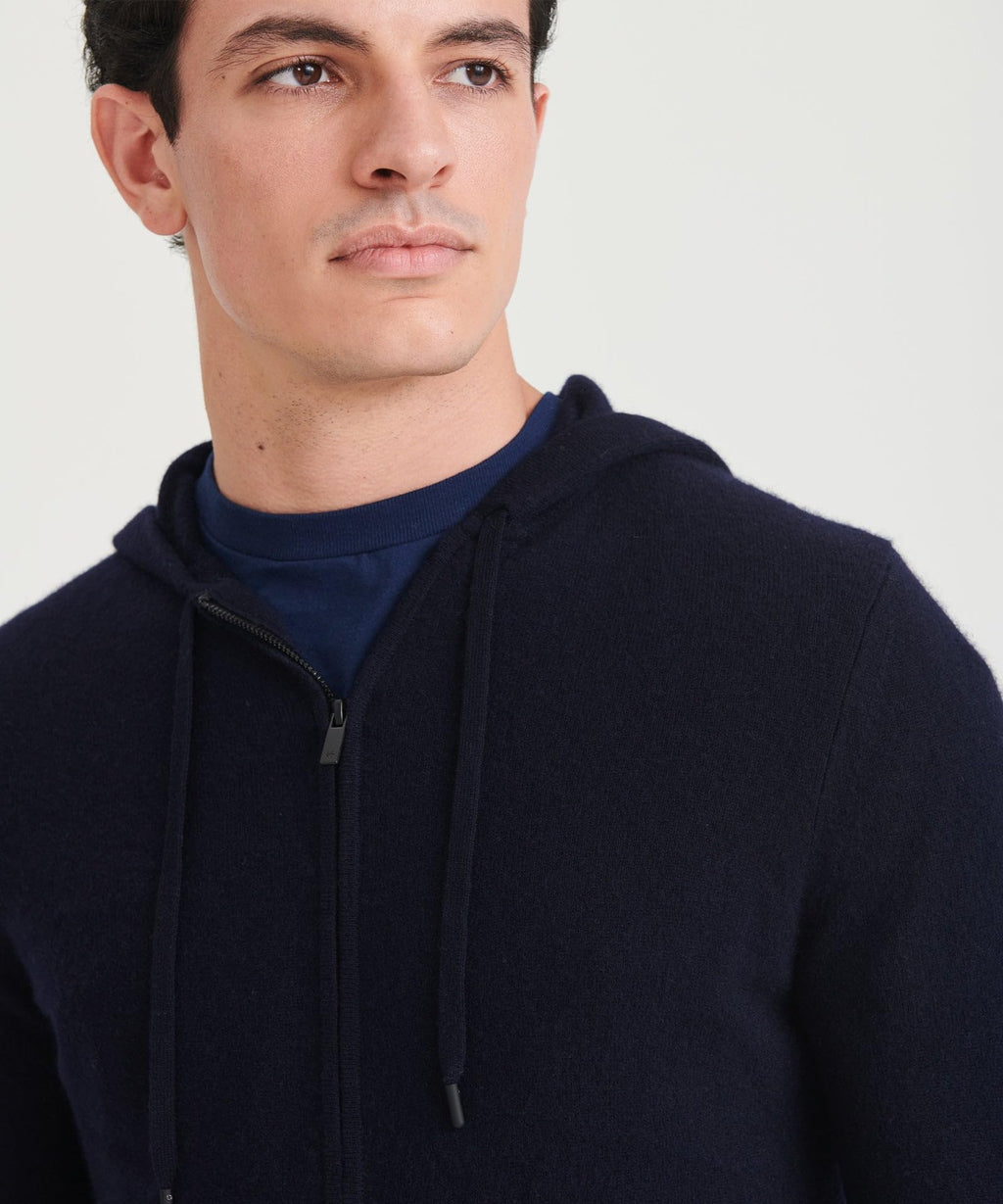 NAADAM Signature Cashmere Zip Hoodie,Navy,M
