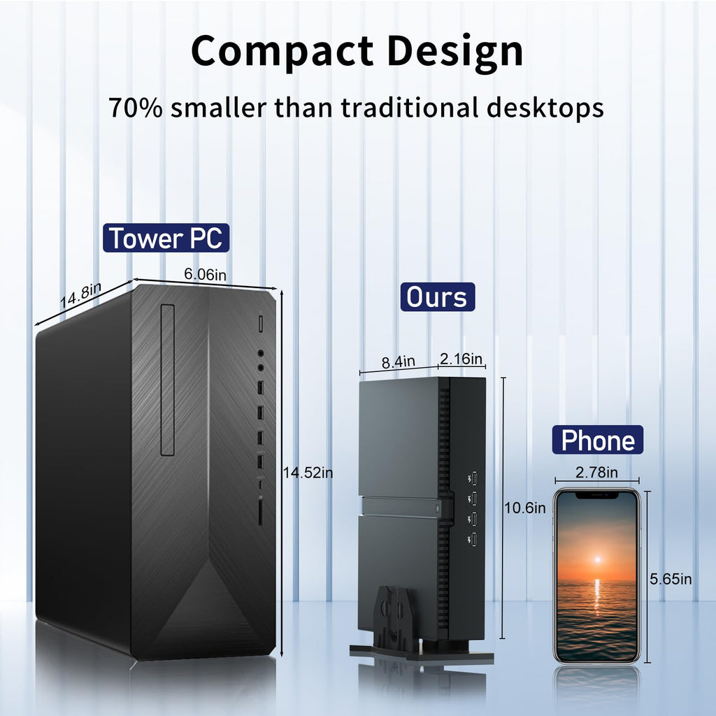 msecore Mini Desktop Computer - 14th Gen Intel Core i9-14900F 24-Core Processor, 64GB DDR5 RAM, 1T PCIE 4.0 SSD, NVIDIA GeForce RTX 4070 12GB GDDR6 Graphics, WiFi 6e, 8K, Four Display, Windows 11 Pro