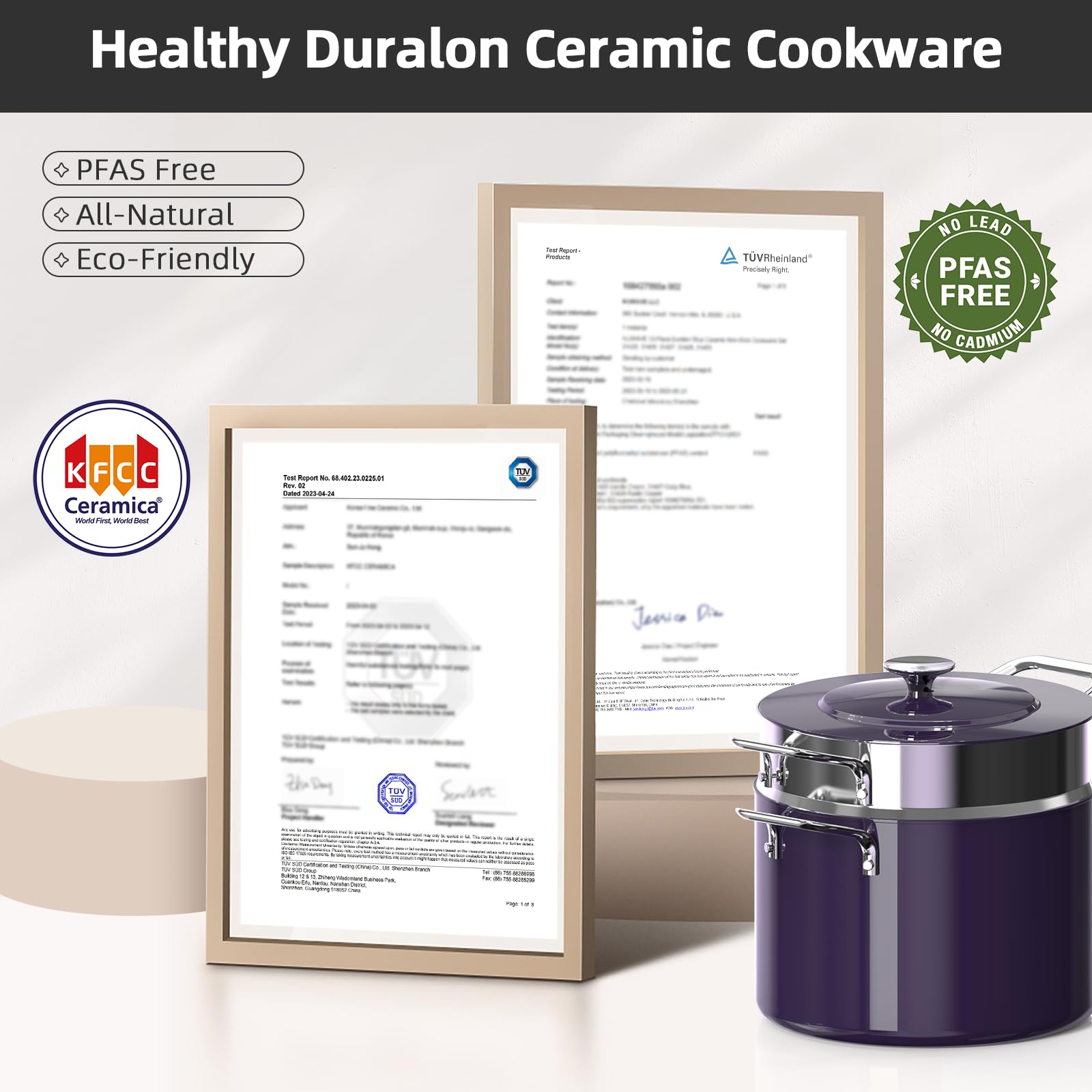 Nuwave Lux 13pc Forged Lightweight Cookware Set PFAS Free, Healthy G10 Duralon Ceramic Coating, Ultra Non-Stick, Stay-Cool Handles, Works on All Cooktops & Induction Ready