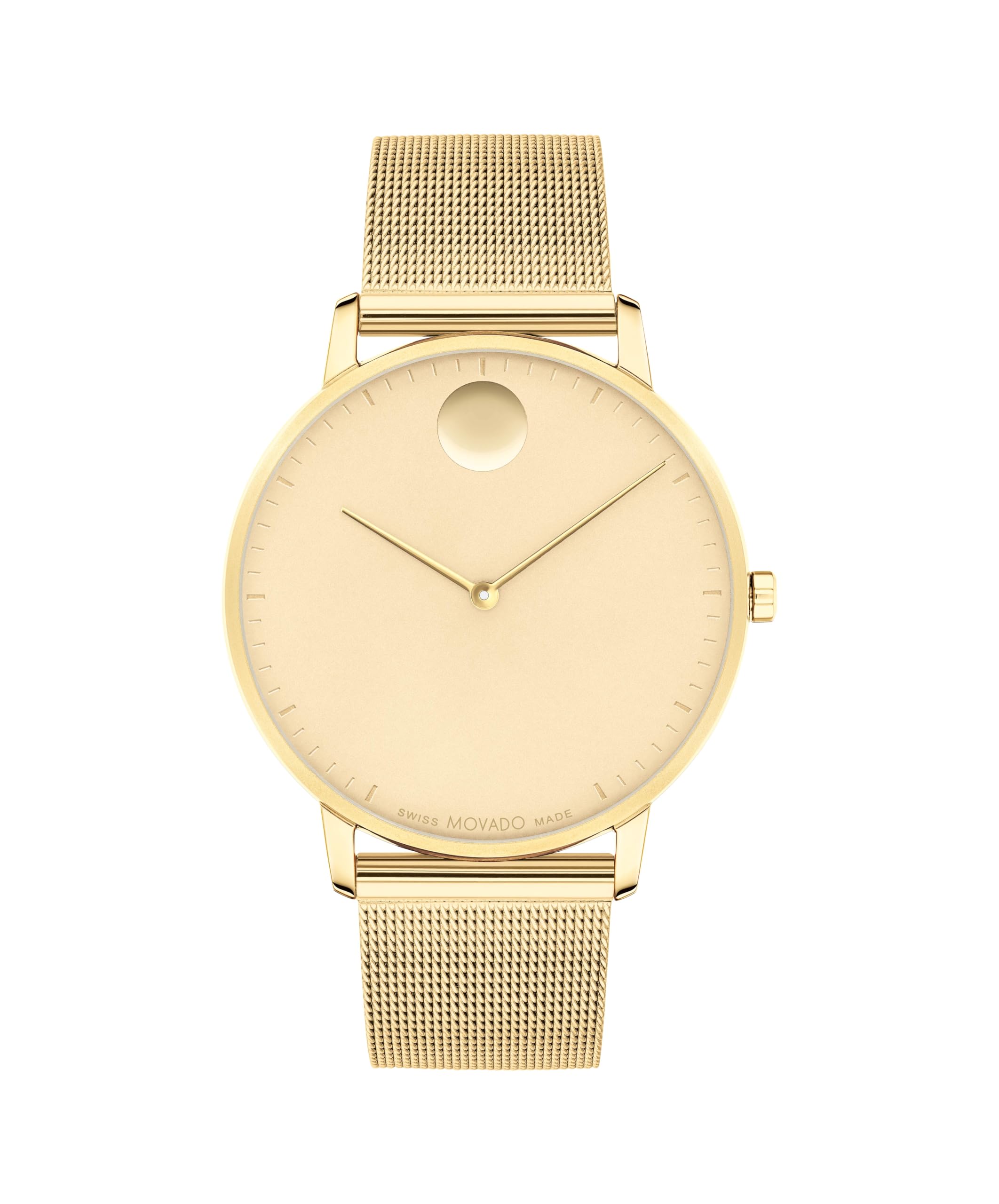 Movado Face Men's Luxury Quartz Watch - Swiss Movement - Water Resistance 30 Meters (3ATM) - Elegant Timepiece - Gift for Him - 41mm