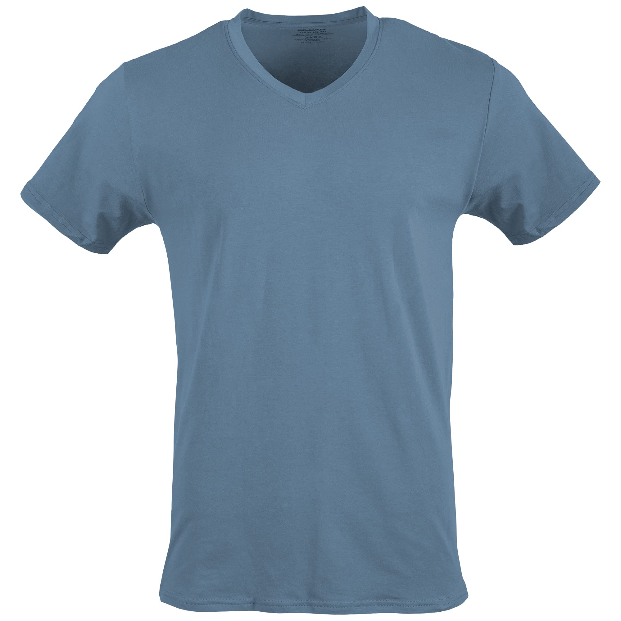 Gildan Men's V-neck T-shirts, Multipack Underwear, Navy/Heather Navy/Indigo Blue (5-pack), XX-Large US