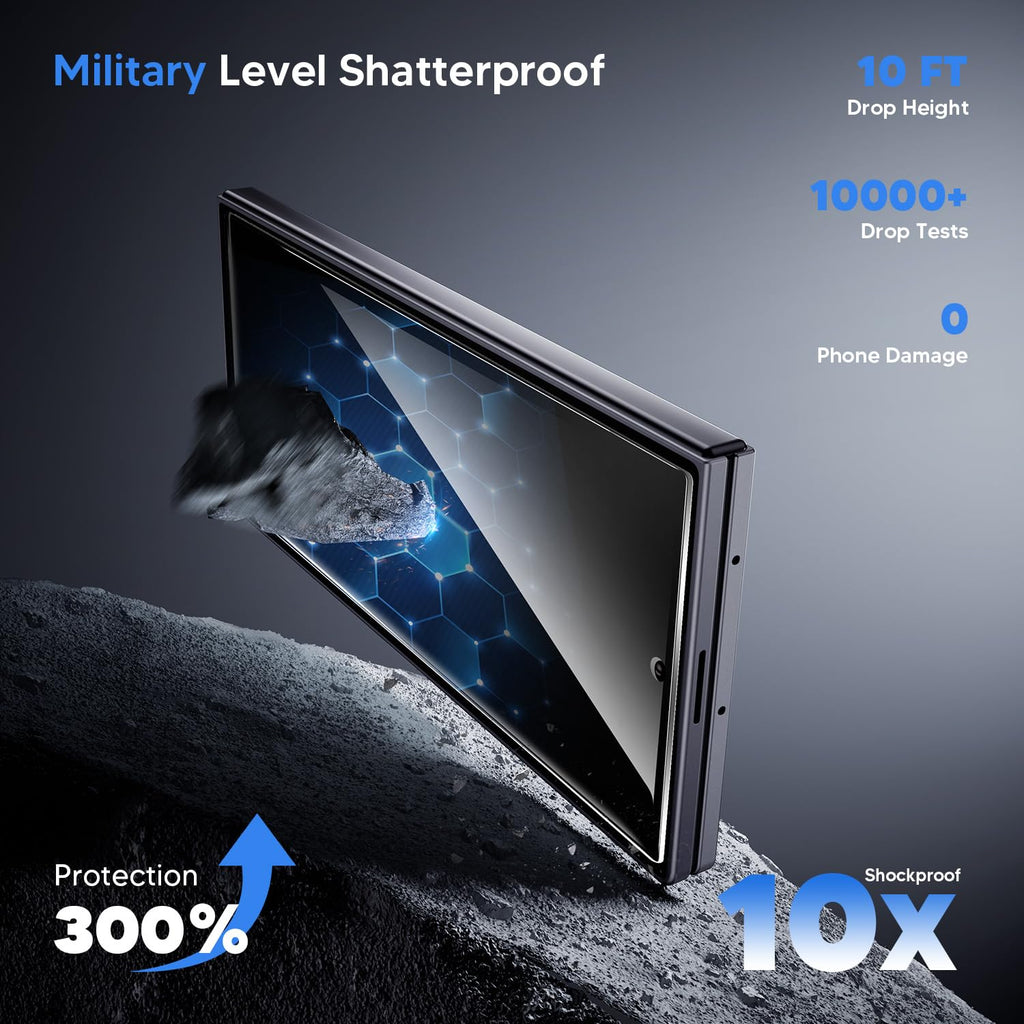 Hoerrye for Samsung Galaxy Z Fold 7 30° Privacy Screen Protector - [with Auto Align Frame Accessories] [2 Pack Inside Flexible TPU Film + 2 Pack Front Tempered Glass] No Creases,No Bubbles