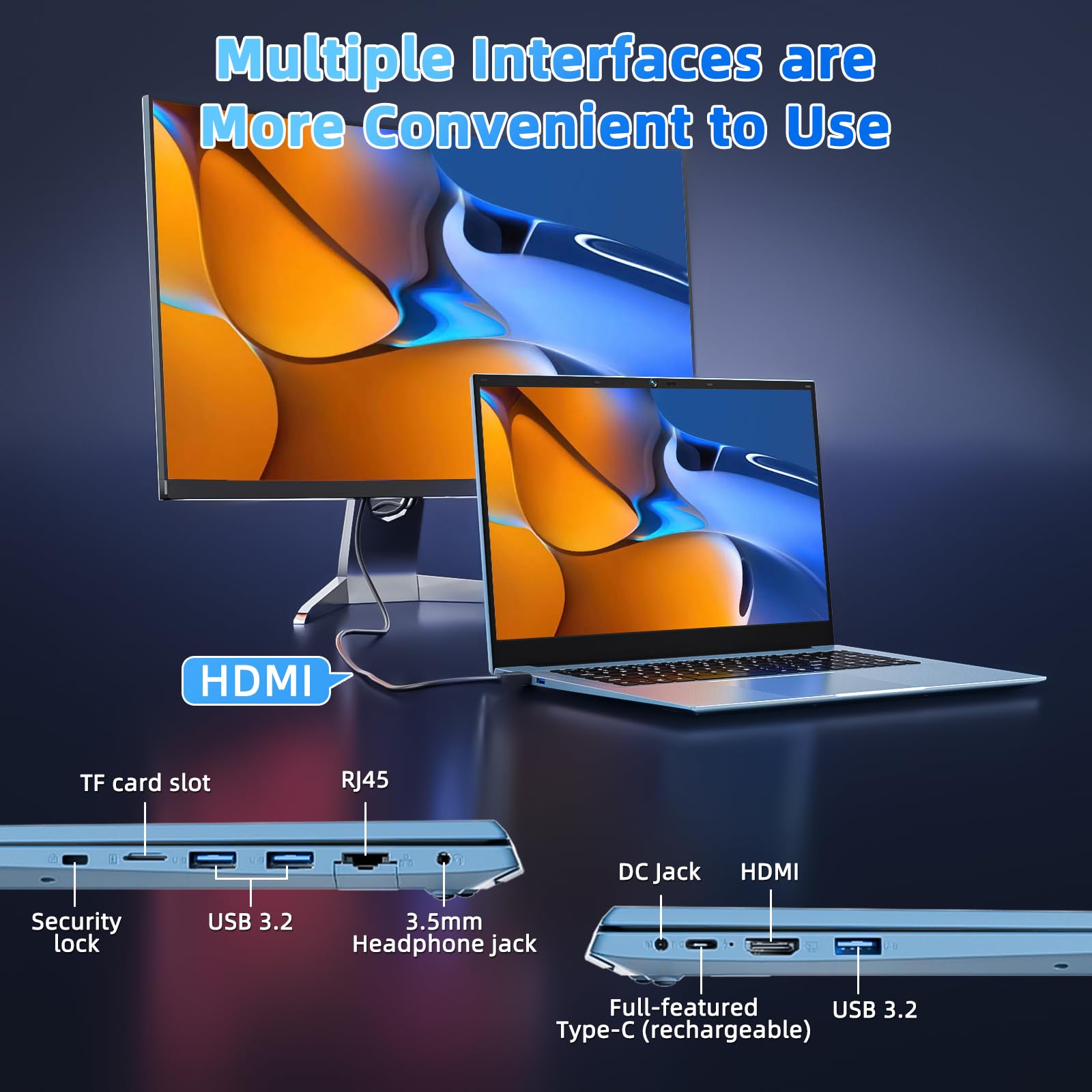 SGIN 15.6 Inch Laptop Computer, Windows 11 Laptops 16GB RAM 1024GB SSD, Celeron N5100, Office 365, IPS FHD, WiFi 6, 53.2WH Battery, 180° Viewing, HDMI, Cooling Fan, for Business and Students