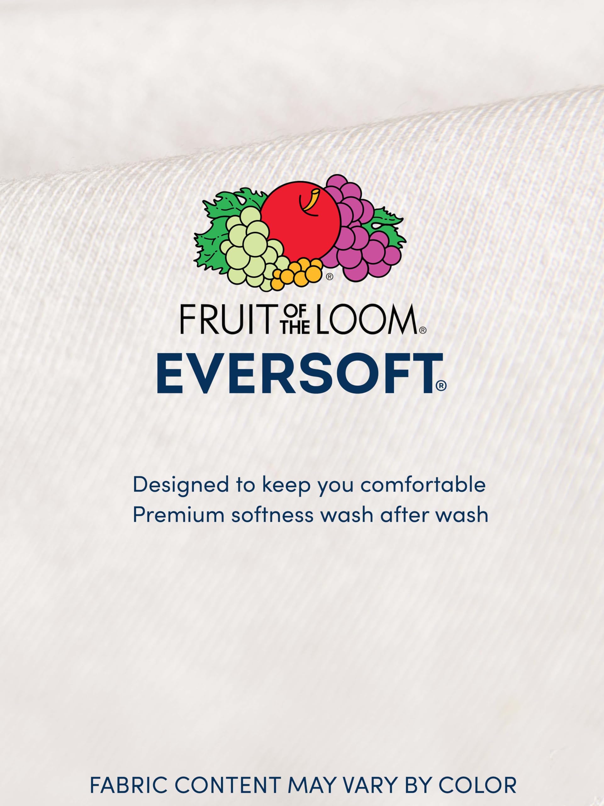 Fruit of the Loom mens Stay Tucked Crew T-shirt Underwear, Classic Fit - White 6 Pack, XX-Large US
