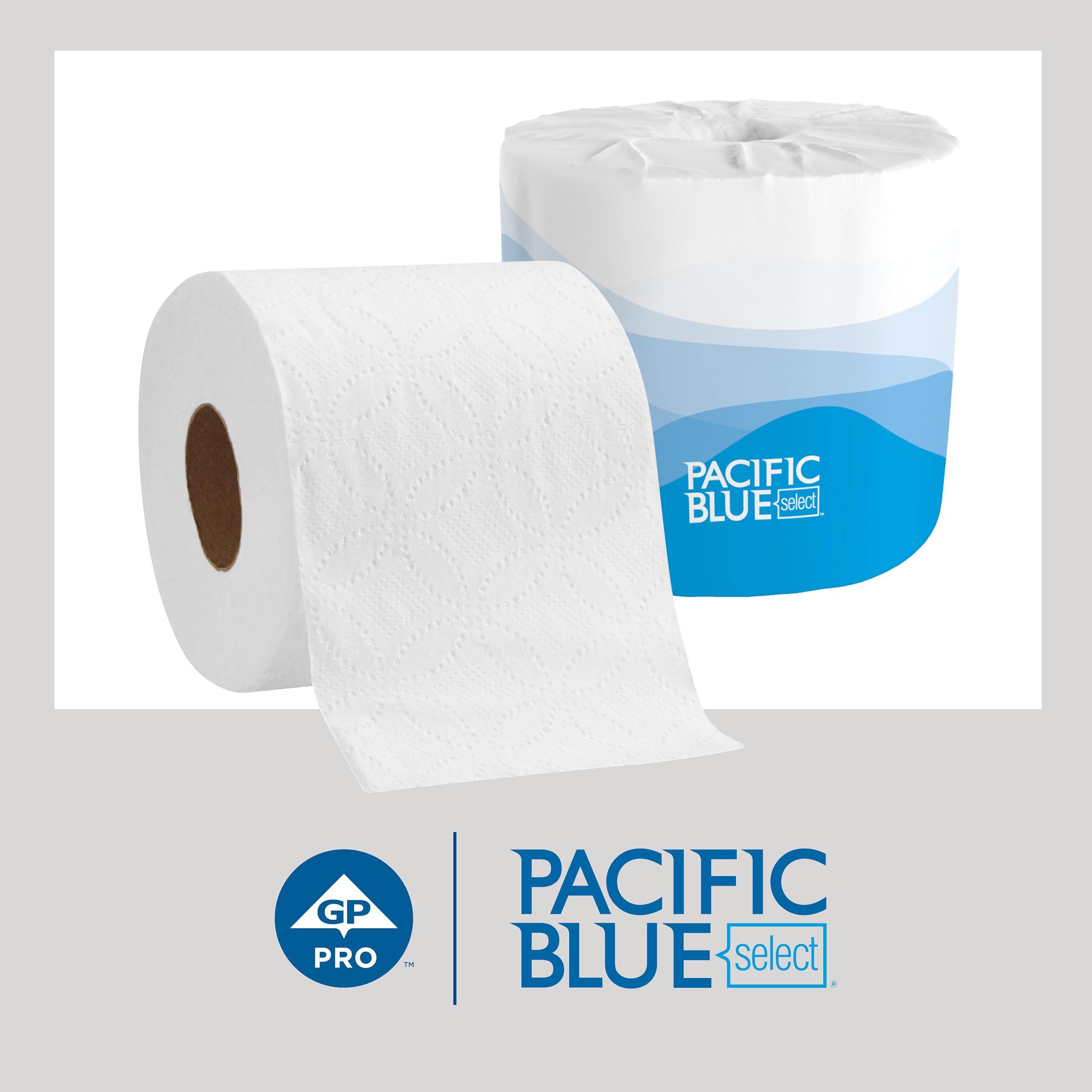 Georgia-Pacific Blue Select 2-Ply Embossed Toilet Paper, 18280/01, 550 Sheet Per Roll, 80 Rolls Per Case