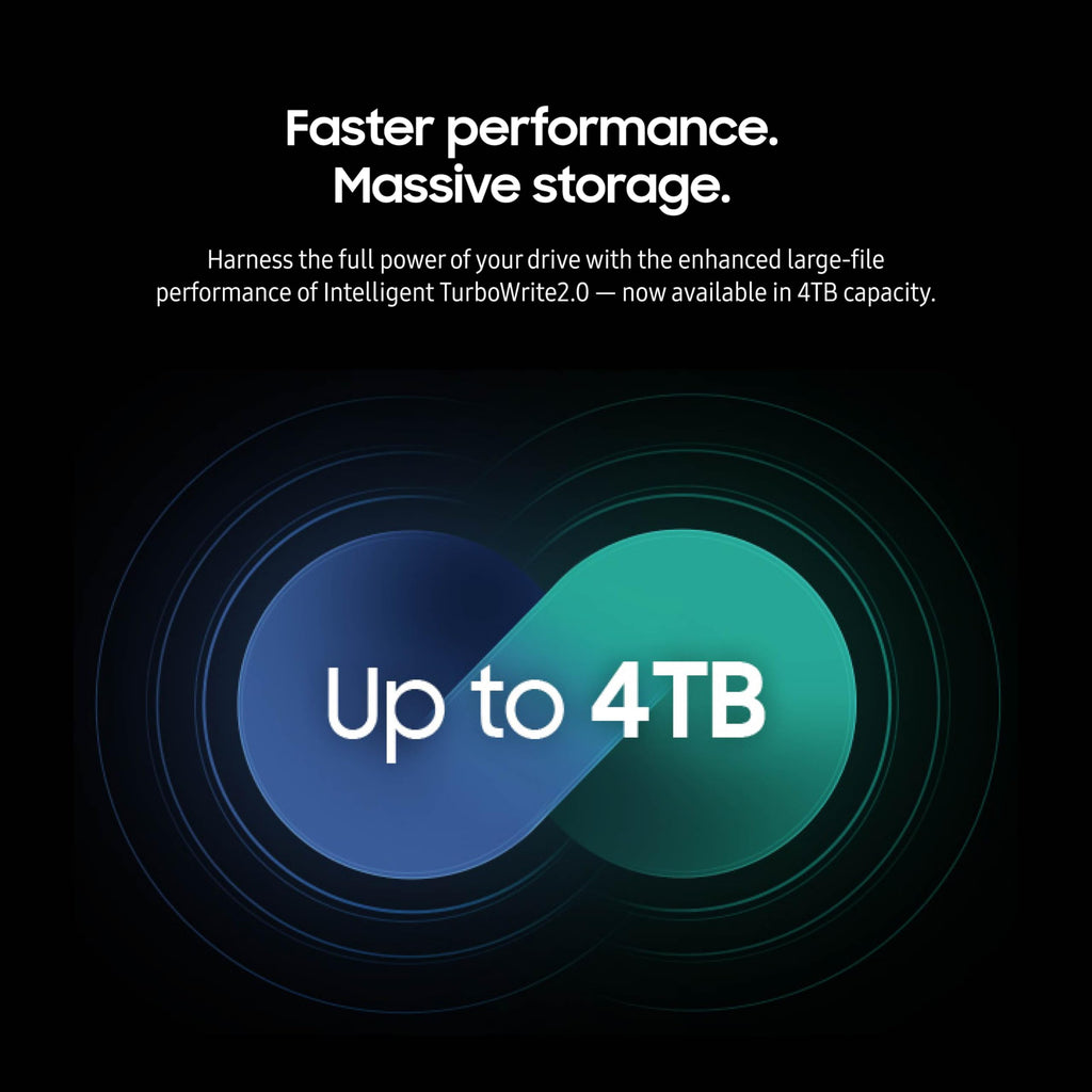 Samsung 990 EVO Plus SSD 2TB, PCIe Gen 4x4, Gen 5x2 M.2 2280, Speeds Up-to 7,250 MB/s, Upgrade Storage for PC/Laptops, HMB Technology and Intelligent Turbowrite 2.0, (MZ-V9S2T0B/AM)