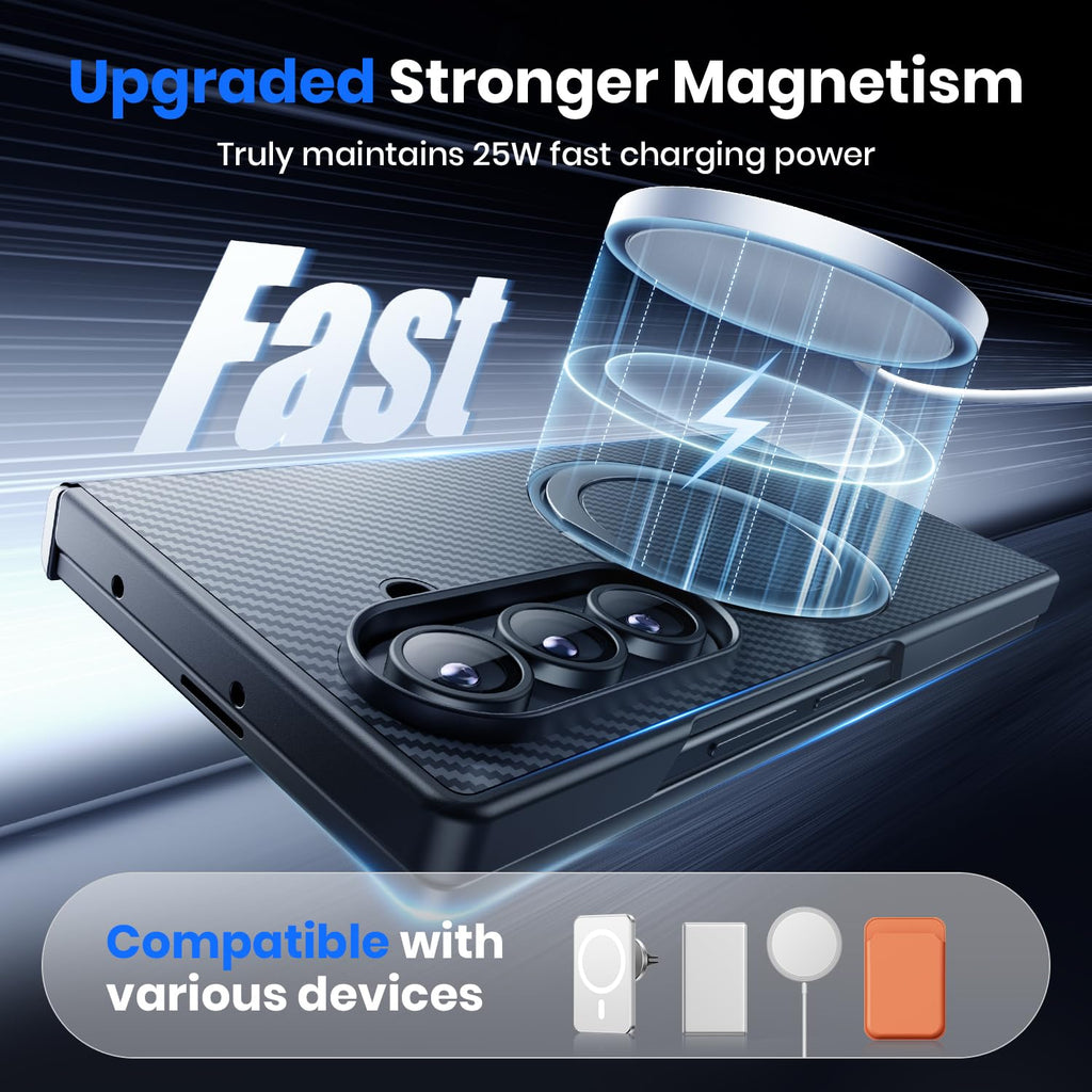 Hoerrye for Samsung Galaxy Z Fold 8 Ultra Case - Magnetic 360° Ring Stand