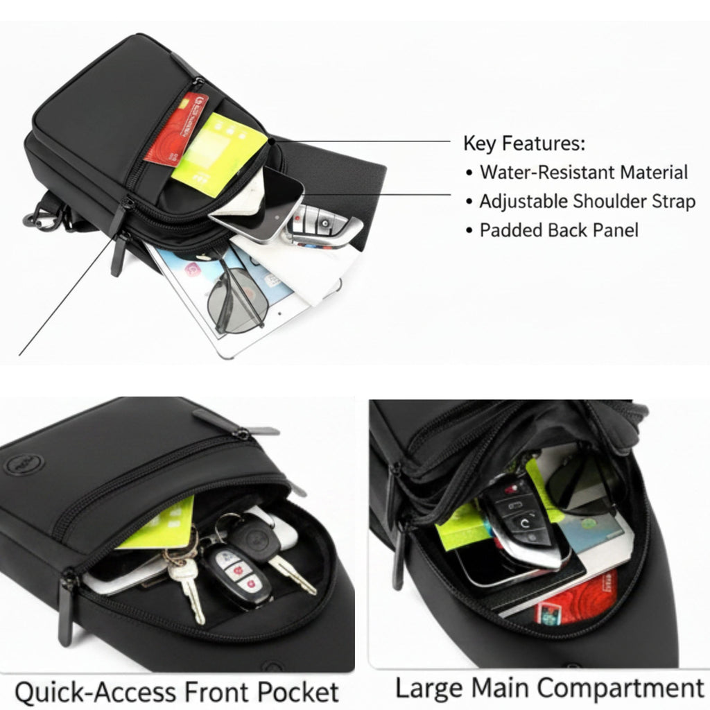 Crossbody Bags for Women Men Trendy Sling Bag Backpack Casual Chest Bag with Convertible Shoulder Strap