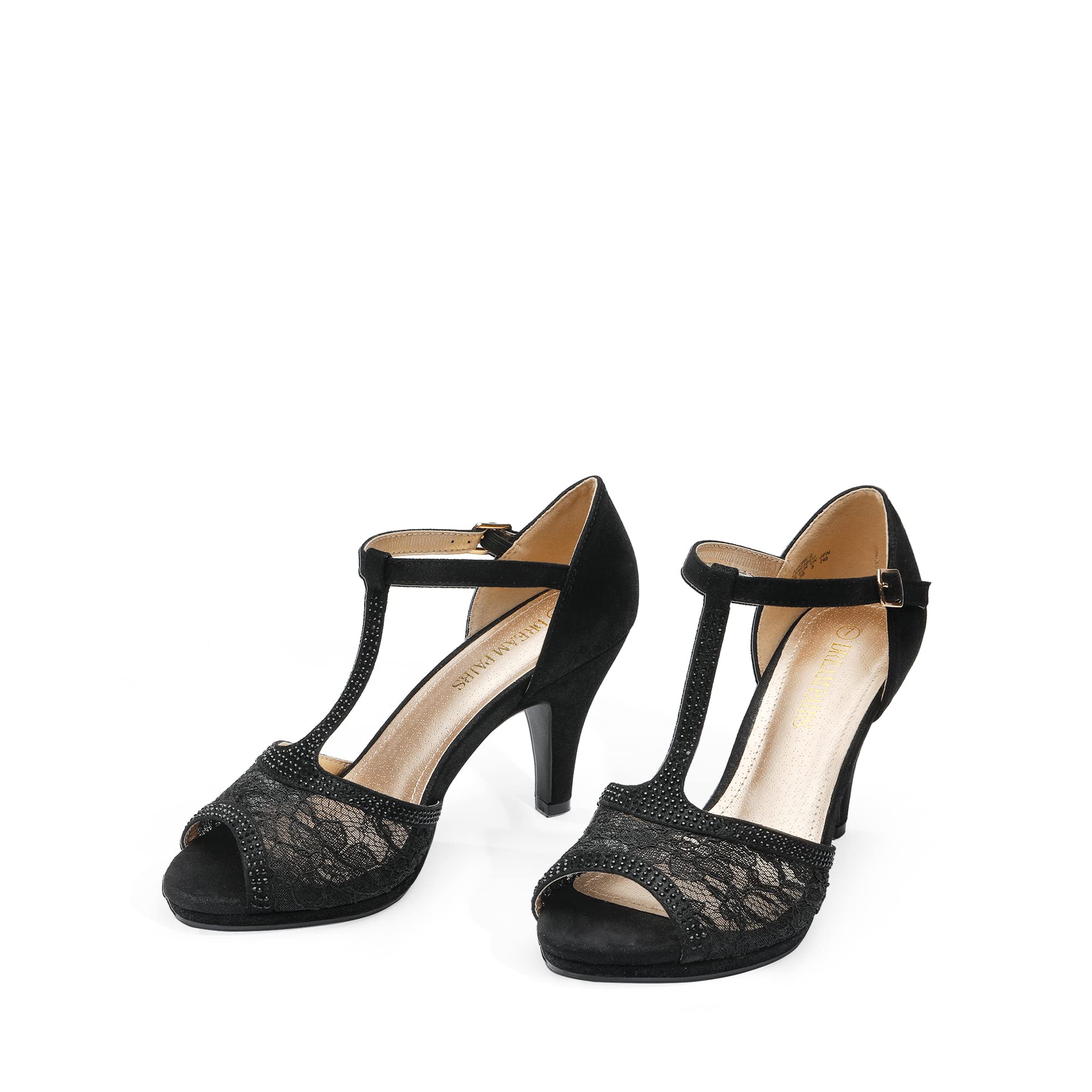 DREAM PAIRS Women's Stilettos Open Toe Pump Fashion Kitten Heel Sandals,Size 7.5,Black,AMORE_2