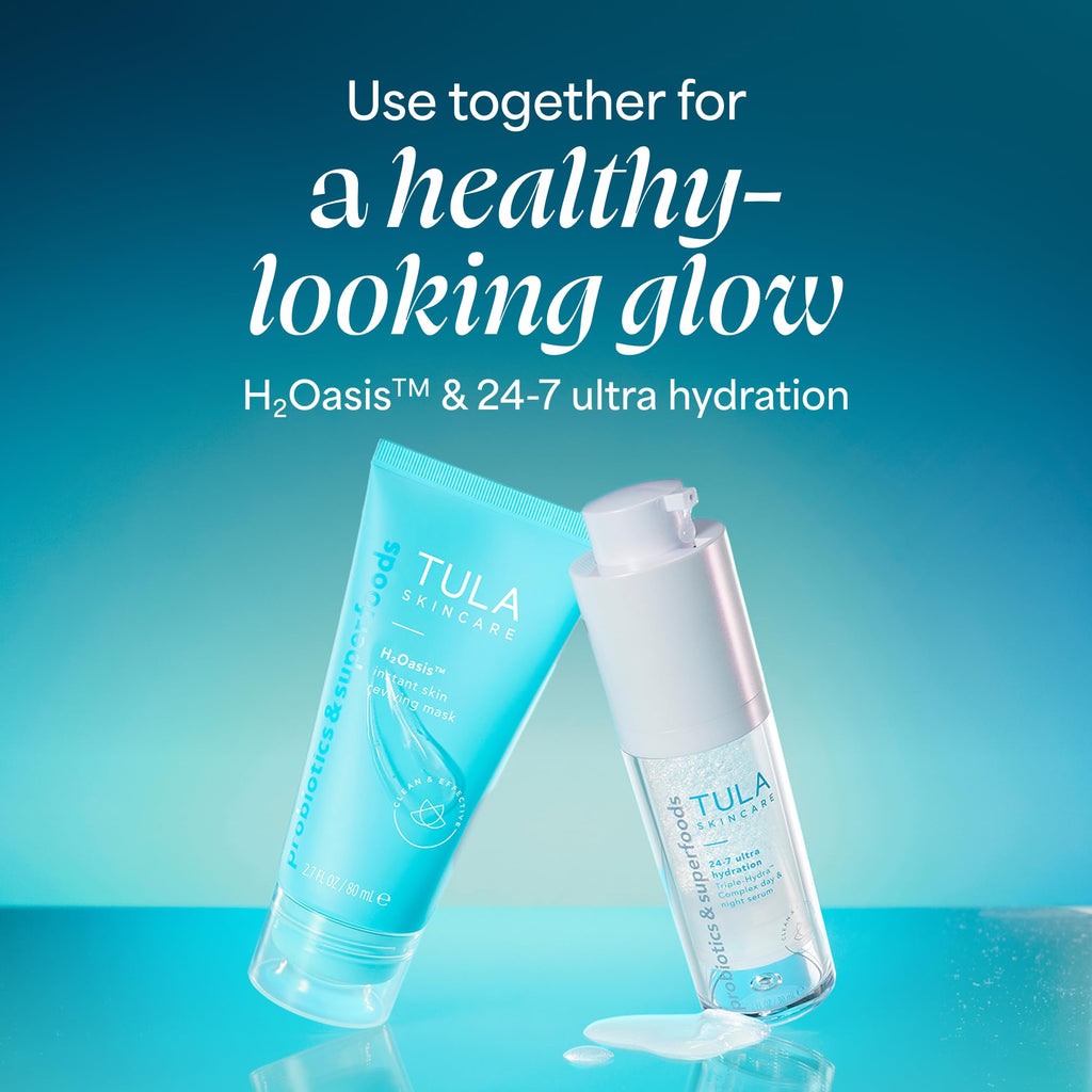 TULA Skin Care H2Oasis Instant Skin Reviving Mask - Hydrating Face Mask, Plumps and Energizes Tired Dehydrated Skin, Contains Resurrection Plant and Desert Lime, 2.7 Fl Oz.