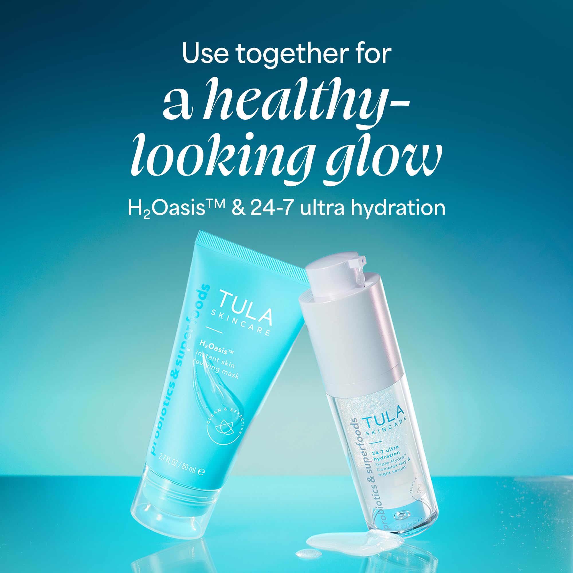 TULA Skin Care H2Oasis Instant Skin Reviving Mask - Hydrating Face Mask, Plumps and Energizes Tired Dehydrated Skin, Contains Resurrection Plant and Desert Lime, 2.7 Fl Oz.