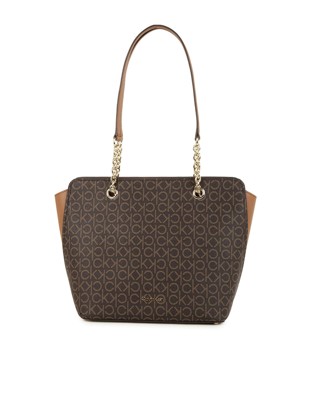 Calvin Klein Hailey Signature Top Zip Chain Tote