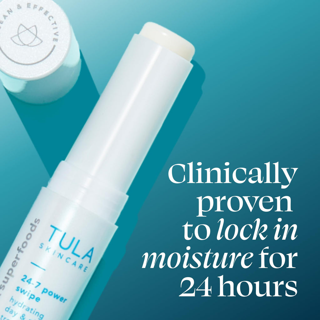 TULA Skin Care 24-7 Power Swipe Hydrating Eye Balm - Dark Circle Treatment, Instant Brightening, Portable - 0.23oz