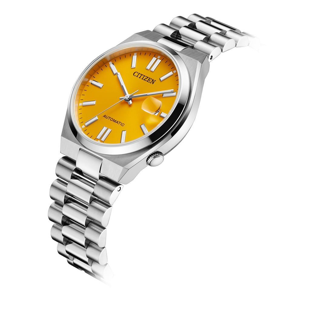 Citizen Men's Automatic Tsuyosa Sport Luxury Watch, Yellow Dial, Stainless Steel Bracelet and Case (Model: NJ0150-56Z)