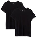 Amazon Essentials Women's Regular-Fit Short-Sleeve T-Shirt (Crewneck and V-Neck Options), Pack of 2, Black, Medium