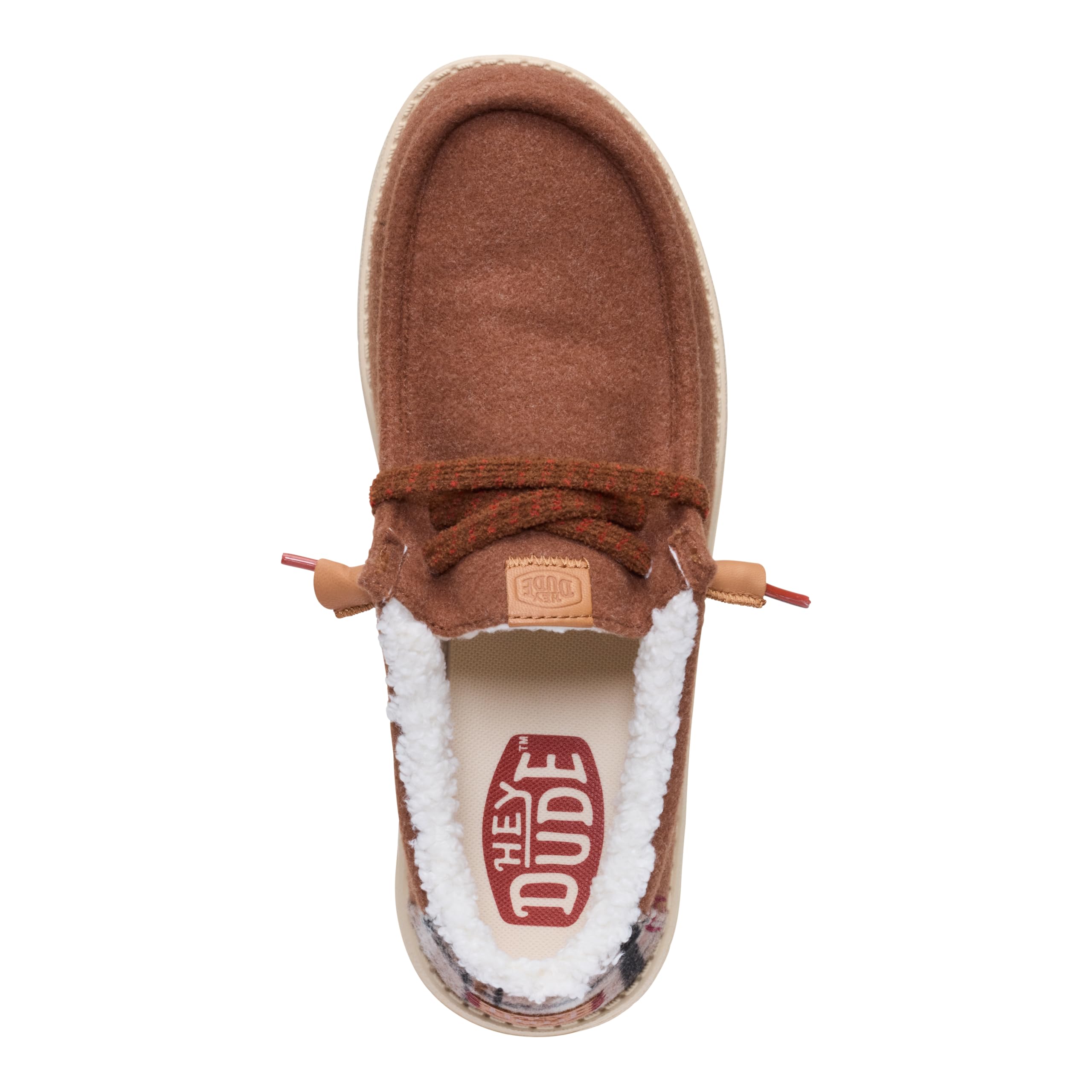 HEYDUDE Wally Cozy Plaid Downtown Brown/Multi 11, Men’s Shoes, Slip-on Loafers, Comfortable & Light-Weight