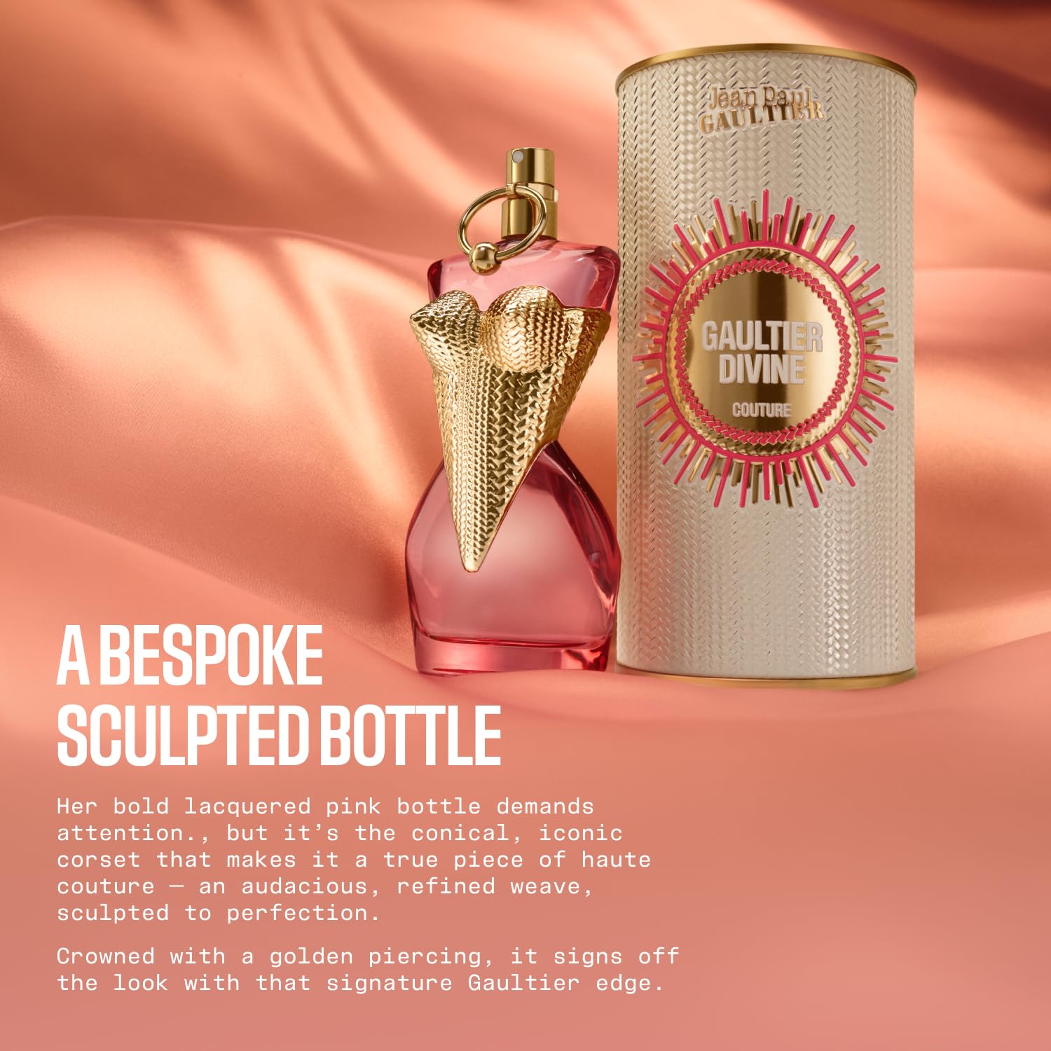 Jean Paul Gaultier Gaultier Divine Couture Eau de Parfum for Women - Long Lasting Fruity Amber Women's Perfume with Raspberry, Meringue & Benzoin - Refillable Designer Spray, 3.4 oz